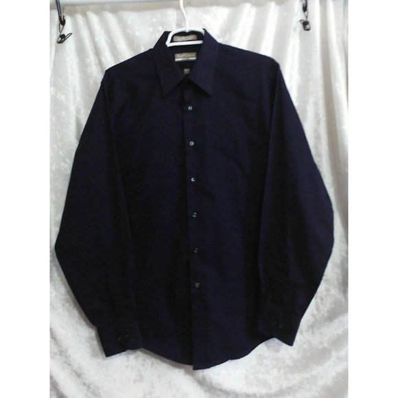 Van Heusen Men's Shirt Casual/Dress Long Sleeve Poly/Cotton Purple 15.5 (34/35) - Picture 8 of 16